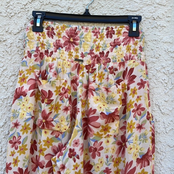 Billabong Smooth Sailing Floral High Waist Wide Leg Pants Women's Size M - Picture 8 of 12